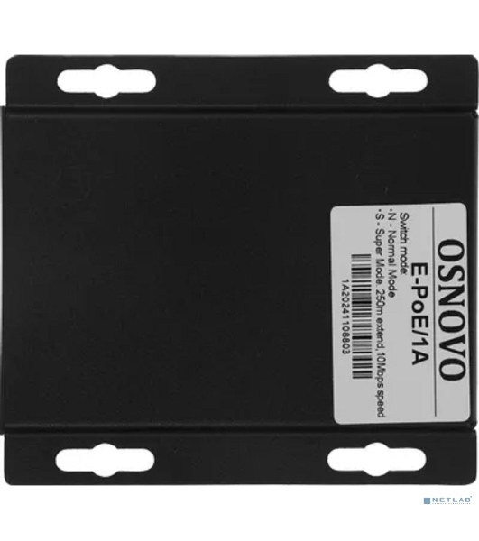 PoE удлинитель Osnovo E-PoE/1A 10M/100M Fast Ethernet на 400м (до 30W)