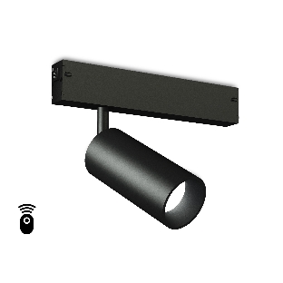Управляемый светодиодный светильник для шинопровода Magnetic Ambrella light GL1212 BK черный IP20 12W 3000K-6400K 220V 36° D45*100 (Без ПДУ)