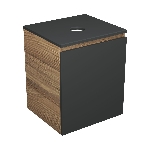 Тумба Bau Dream Blackwood 50 графит, раковина BAU Cerama 48х37 белая, выпуск клик клак белый, фото10