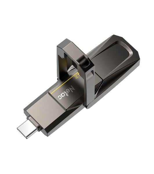 Флешка USB Netac US5 1Tb USB 3.2+TypeC Solid State Flash, up to 550MB/500Mb/s