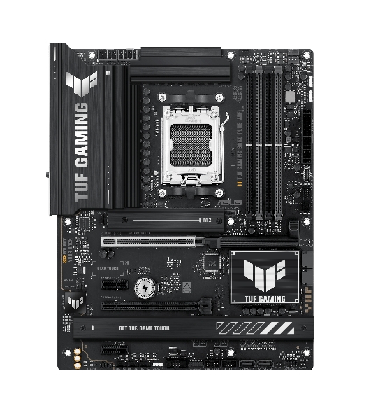 Материнская плата ASUS TUF GAMING B850-PLUS WIFI, Socket AM5, AMD B850, 4xDDR5, 4xSATA, 3xM.2, 1xPCIe 5.0 x16, 1xPCIe 4.0 x16, 2xPCIe 4.0 x1, 1xHDMI, 1xDP, 1x 2.5Gb LAN, Wi-Fi 7, 3xUSB-A 10Gbps, 4xUSB-A 5Gbps, 1xUSB-C 20Gbps, 2xUSB-A 2.0, 5x3.5 мм, 7.1, ATX