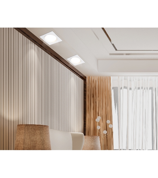 Светильник Ambrella light TN51803 WH белый GX53 max 15W 110*110*23