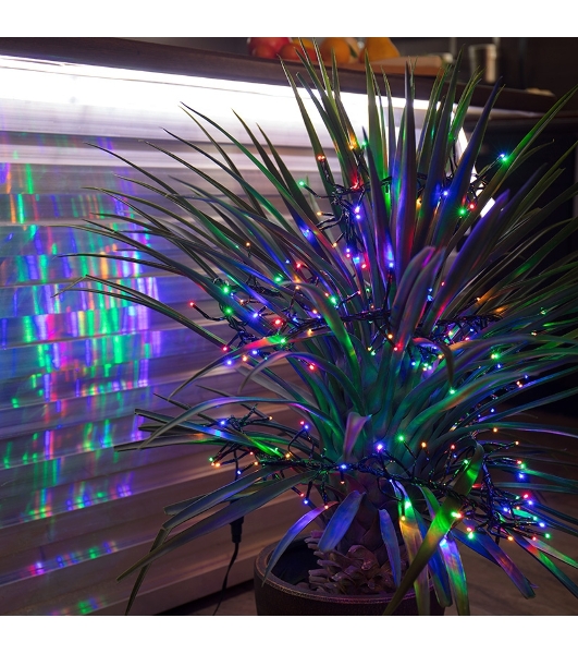 Гирлянда Neon-night 'Кластер LED' 3 м, темно-зеленый ПВХ IP20, 288 диодов, цвет мультиколор