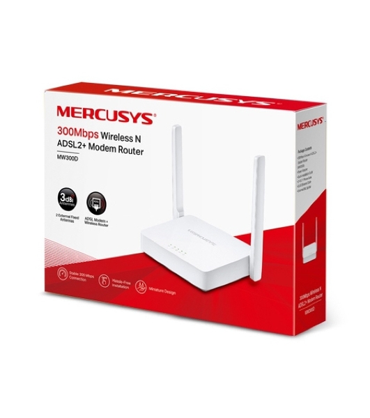 Роутер беспроводной Mercusys MW300D N300 10/100BASE-TX/ADSL