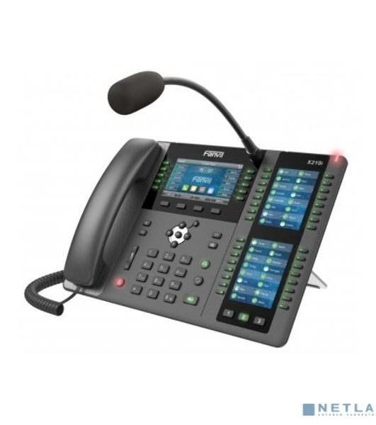 Телефон IP Fanvil X210i IP телефон 20 линий, внешний микрофон, цветной экран 4.3'; + два доп. цветных экрана 3.5';, HD, Opus, 10/100/1000 Мбит/с, USB, Bluetooth, PoE