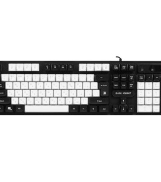 Клавиатура проводная Defender Dark Knight R GK-077, USB, черный/белый