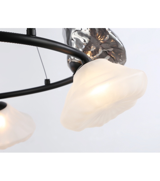 Светильник Ambrella light LH15003/6 BK/FR/SM черный/белый матовый/дымчатый G9*6 max 40W D630*1150