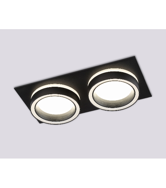 Светильник Ambrella light TN52424/2 BK/FR черный/белый матовый GX53 max 12W 210*105*45