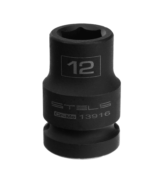Головка ударная шестигранная Stels 12 мм, 1/2', CrMo