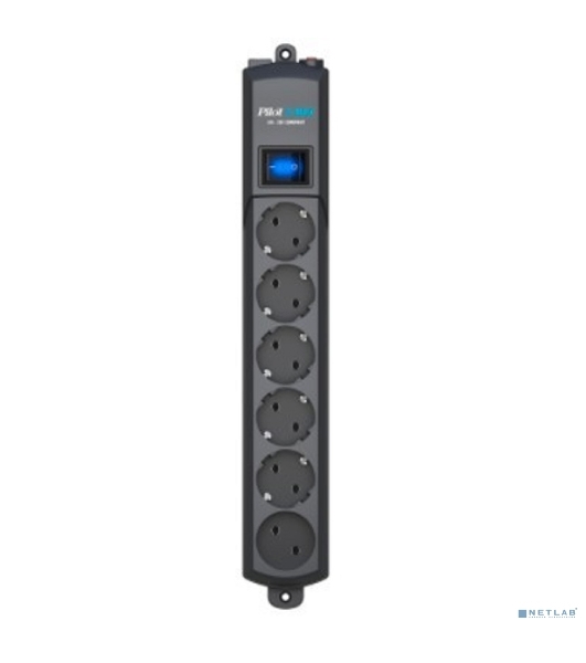 Сетевой фильтр Surge protector Pilot S Max (5 euros + 1GP), 15A/3.5kVA, automatic, 5 m, graphite