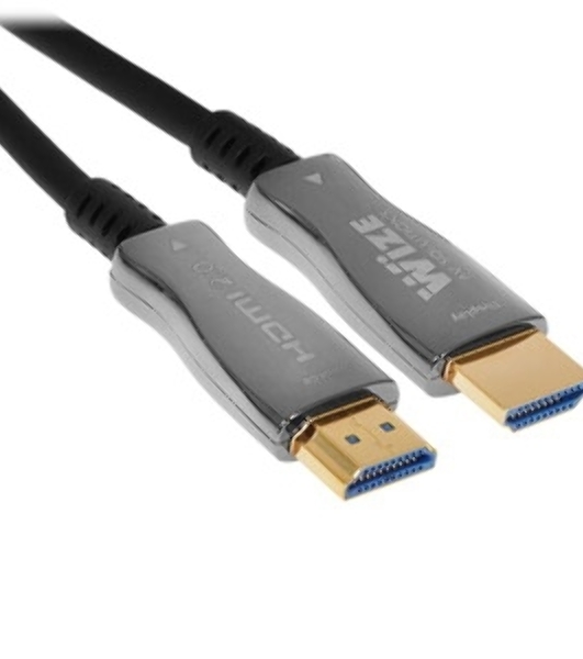 Кабель HDMI Wize AOC-HM-HM-10M оптический, 10 м, 4K/60HZ 4:4:4, v.2.0, ARC, 19M/19M, HDCP 2.2, Ethernet, черный, коробка