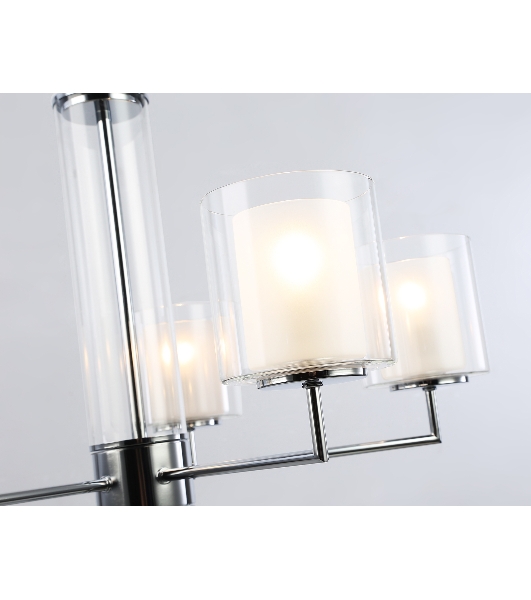 Люстра Ambrella light LH56001/5 СH/FR хром/белый матовый E14*5 max 40W D640*1260