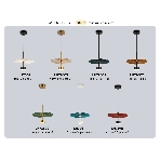 Светильник Ambrella light LH72611 WH/GR белый/бирюзовый 6W 3000K D300*260-1770, фото 1