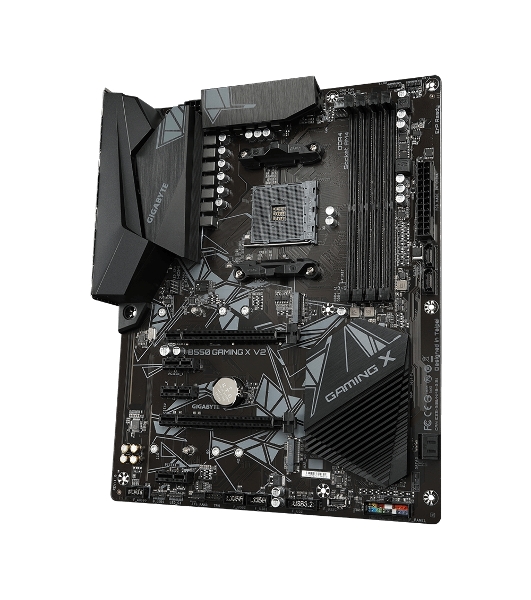 Материнская плата Gigabyte B550 GAMING X V2, AM4, AMD B550, 4xDDR4, 4xSATA, 2xM.2, 1xPCI-E 4.0 x16, 1xPCI-E 3.0 x2, 1xHDMI, 1xDVI-D, 1x 1Gb LAN, 1xUSB 3.2 Gen 2, 3xUSB 3.2 Gen 1, 2xUSB 2.0, 3x3.5 мм, 7.1, Standard-ATX