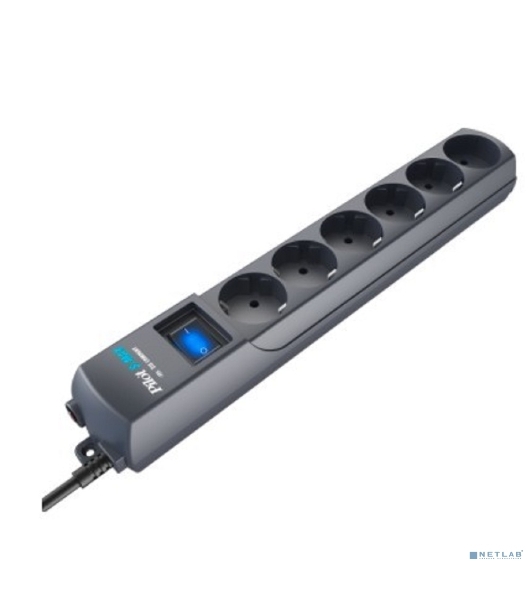 Сетевой фильтр Surge protector Pilot S Max (5 euros + 1GP), 15A/3.5kVA, automatic, 5 m, graphite