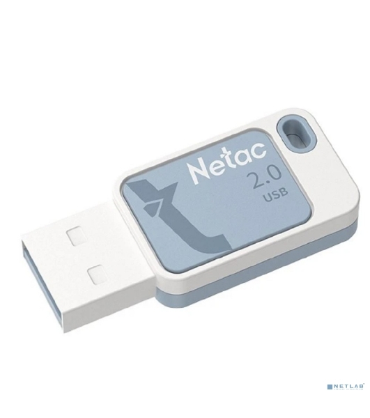 Флешка USB Netac UA31 (NT03UA31N-008G-20BL), 8Gb, USB 2.0, R/W 110/45, синий/белый