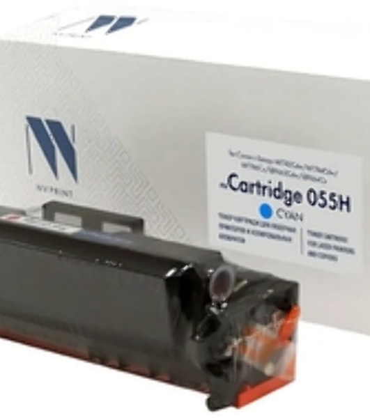 Картридж лазерный NVPrint совместимый NV-055H Голубой (БЕЗ ЧИПА) для Canon i-Sensys MF742Cdw/MF744Cdw/MF746Cx/LBP663Cdw/LBP664Cx (5900k)