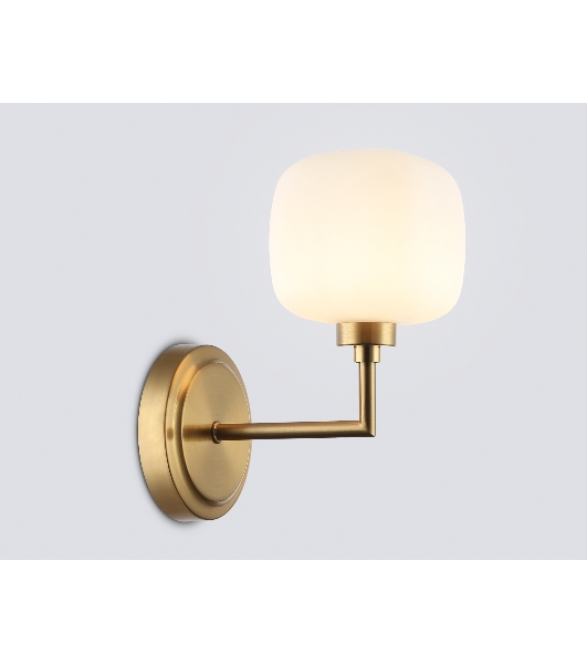 Настенный светильник Ambrella light LH53021 BS/FR латунь/белый матовый G9 max 40W 195*120*230