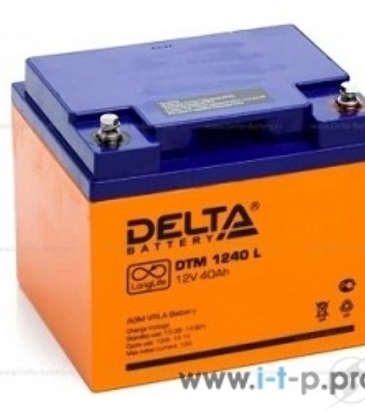 Батарея для ИБП Delta DTM 1240 L (12V, 40Ah) с увеличенным сроком службы (10 лет)