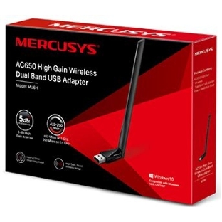 Двухдиапазонный Wi-Fi USB адаптер Mercusys MU6H AC650 высокого усиления