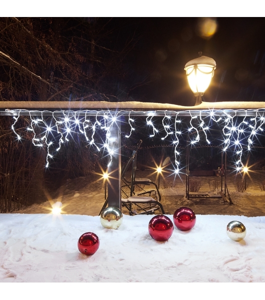 Гирлянда Neon-night Айсикл 'ПЛЕЙ ЛАЙТ' 0.6х2.4м 88 LED 5.5Вт 230В IP44 бел.; бел. провод
