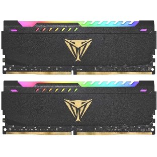 Оперативная память Patriot Viper Steel, DDR4, 16GB (2x8GB), 3600MHz, CL20, DIMM, с радиатором, RGB, черный
