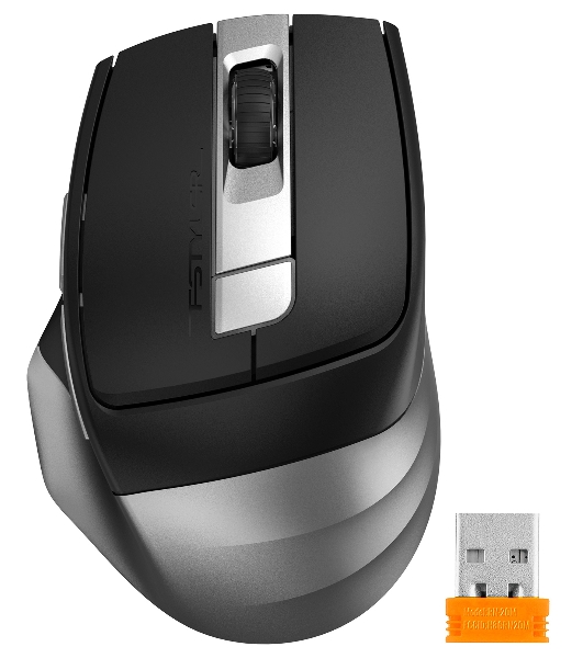 Мышь беспроводная A4Tech Fstyler FB35C серый/черный, 2000 dpi, радиоканал, Bluetooth, USB, кнопки - 6