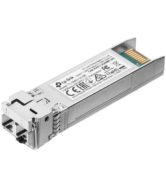 Трансивер TP-Link 10G SFP+ Module, LC connector, 50/125um or 62.5/125um Multi-mode, 850nm wavelength, distance up to 300m.