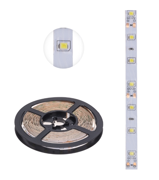 Лента светодиодная 5 м 12 В 2835 6500 К IP23 60 LED/м для БП с клеммами LAMPER