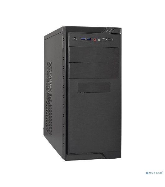 Компьютерный корпус Minitower ExeGate MA-372UX Black, mATX UN600, 120мм 2*USB+2*USB3.0, Audio