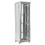Шкаф телекоммуникационный Rexant напольный 19' 42U 600×800 мм, дверь перфорация, разборный, серый (RAL 7035), фото 1