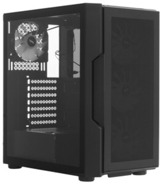 Компьютерный корпус 1STPLAYER TRILOBITE T7-P черный ATX 4x120мм LED fans T7-P-BK-4F1