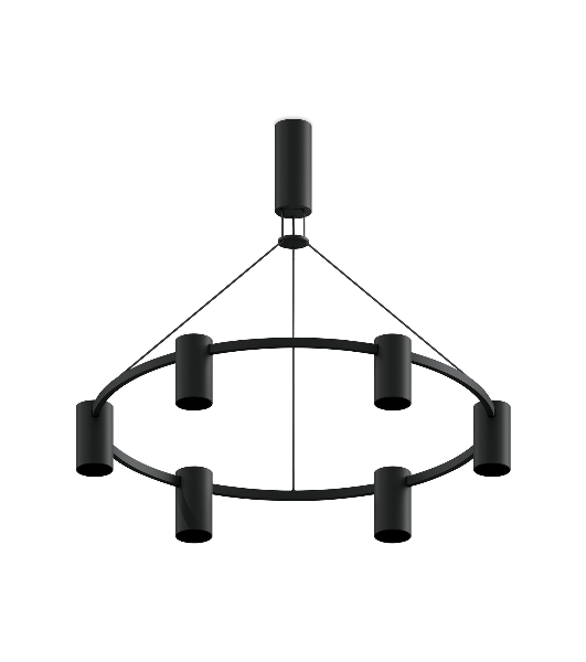 Корпус светильника C9022/6 SBK черный песок D695*1000mm MR16 GU5.3/6
