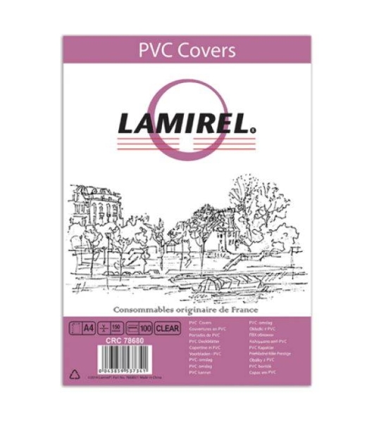 Обложки для переплета Lamirel LA-78680 A4 прозрачный (100шт)
