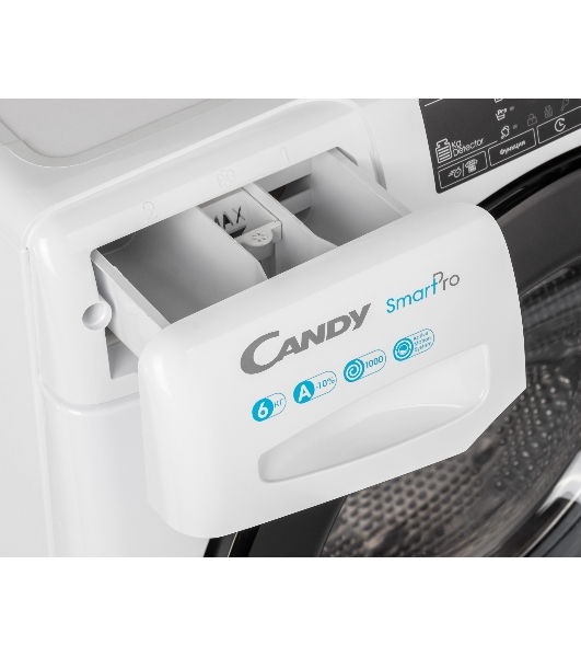 Стиральная машина Candy Smart Pro CSO34 106TB1/2-07 белый, загрузка фронтальная 6 кг, 1000 об/мин., класс: А