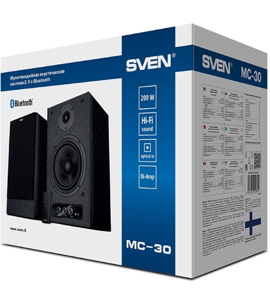 Акустическая система SVEN АС MC-30, черный (200 Вт, Bluetooth, пульт, Optical)