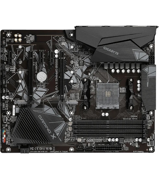 Материнская плата Gigabyte B550 GAMING X V2, AM4, AMD B550, 4xDDR4, 4xSATA, 2xM.2, 1xPCI-E 4.0 x16, 1xPCI-E 3.0 x2, 1xHDMI, 1xDVI-D, 1x 1Gb LAN, 1xUSB 3.2 Gen 2, 3xUSB 3.2 Gen 1, 2xUSB 2.0, 3x3.5 мм, 7.1, Standard-ATX