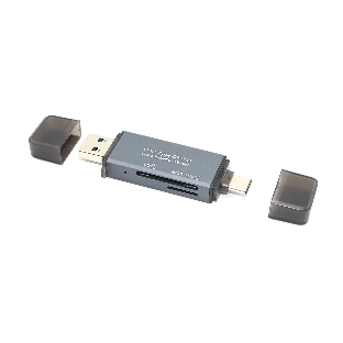 Картридер MicroSD/SD с разъемами USB и Type C