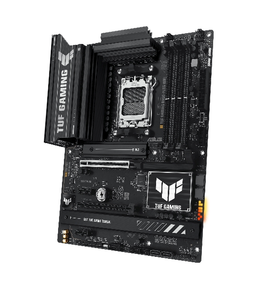 Материнская плата ASUS TUF GAMING B850-PLUS WIFI, Socket AM5, AMD B850, 4xDDR5, 4xSATA, 3xM.2, 1xPCIe 5.0 x16, 1xPCIe 4.0 x16, 2xPCIe 4.0 x1, 1xHDMI, 1xDP, 1x 2.5Gb LAN, Wi-Fi 7, 3xUSB-A 10Gbps, 4xUSB-A 5Gbps, 1xUSB-C 20Gbps, 2xUSB-A 2.0, 5x3.5 мм, 7.1, ATX