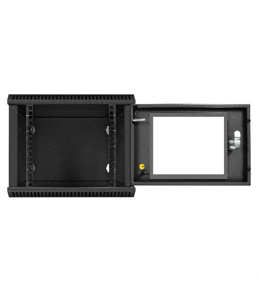 Шкаф телекоммуникационный 10' настенный 6U ExeGate EC-WM-6U.280.G.BLACK (10', 6U, 350x280x287мм (ШхГхВ), передняя дверь закаленное стекло, пыле- и влагозащита IP23, черный RAL 9004)