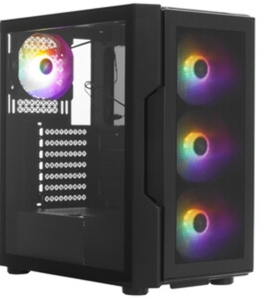 Компьютерный корпус 1STPLAYER TRILOBITE T7-P черный ATX 4x120мм LED fans T7-P-BK-4F1