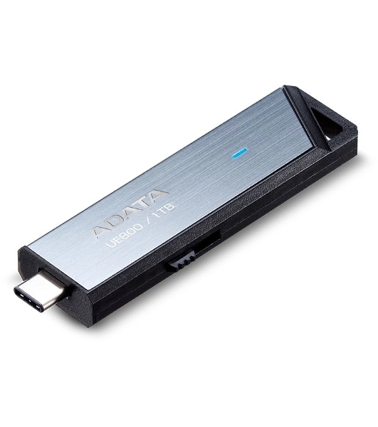 Флешка USB ADATA Elite UE800 (AELI-UE800-1T-CSG), 1Tb, Type-C USB 3.2, R/W 1000/1000, серебристый