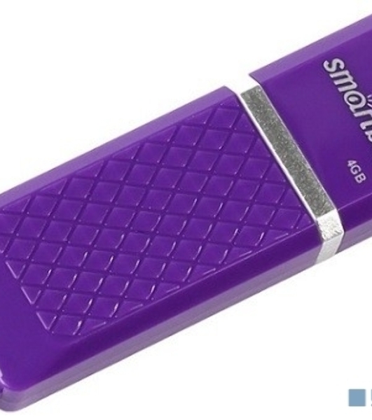 Флешка USB Smartbuy Quartz violet (SB4GbQZ-V), 4Gb, USB 2.0, R/W 20/10, фиолетовый