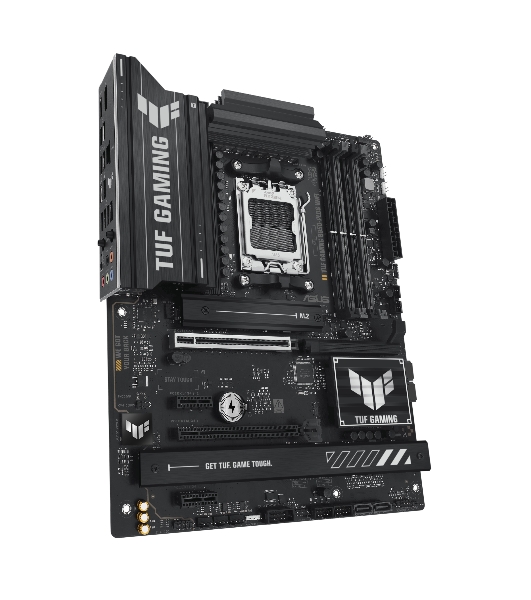 Материнская плата ASUS TUF GAMING B850-PLUS WIFI, Socket AM5, AMD B850, 4xDDR5, 4xSATA, 3xM.2, 1xPCIe 5.0 x16, 1xPCIe 4.0 x16, 2xPCIe 4.0 x1, 1xHDMI, 1xDP, 1x 2.5Gb LAN, Wi-Fi 7, 3xUSB-A 10Gbps, 4xUSB-A 5Gbps, 1xUSB-C 20Gbps, 2xUSB-A 2.0, 5x3.5 мм, 7.1, ATX