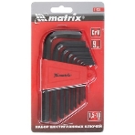 Набор ключей имбусовых Matrix 11226 HEX, 1,5–10 мм, CrV, 9 шт., фото10