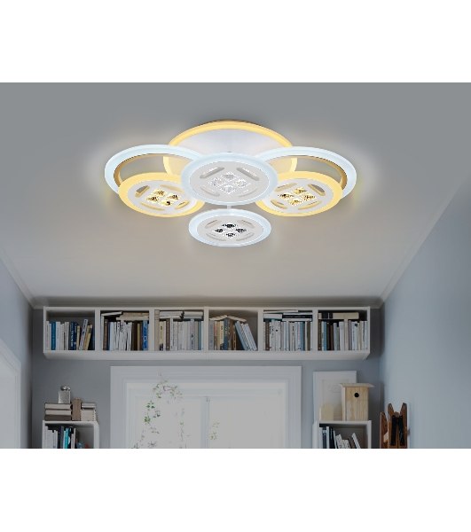 Светильник Ambrella light FA2951/6 WH белый 4200K/3000K+6400K/6400K+3000K 125W 550*405*150 (ПДУ ИК)