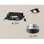Комплект встраиваемого поворотного светильника Ambrella light XC7659023 SBK/MCH черный песок/хром матовый MR16 GU5.3 (C7659, N7033), фото 1