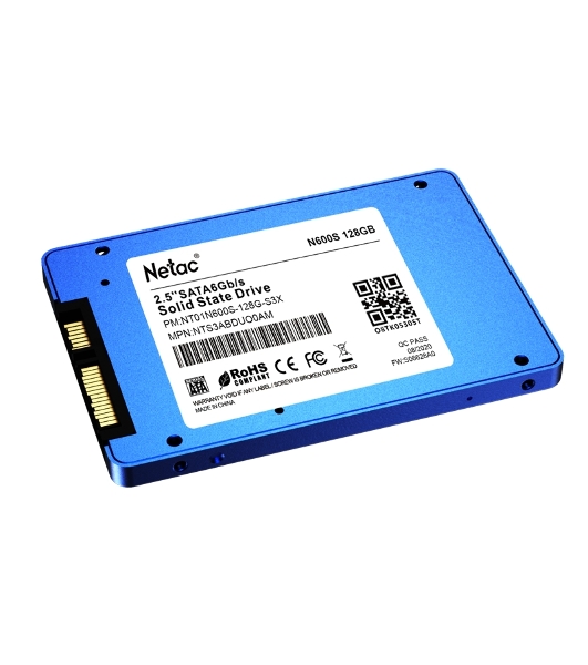 Накопитель SSD Netac N600S, 128Gb, SATA III, 2.5', R/W 510/440
