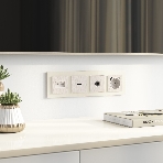 Накладка для двойной розетки Еthernet RJ-45 (перламутровый рифленый), фото2