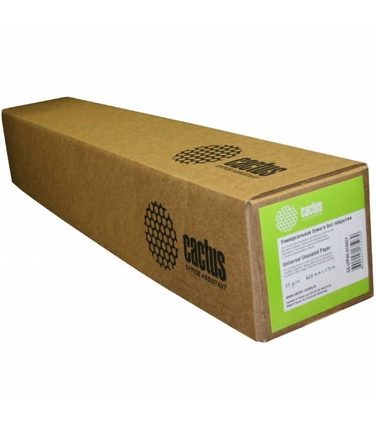 Бумага Cactus CS-LFP80-914457 36'(A0) 914мм-45.7м/80г/м2/белый CIE171% для струйной печати втулка:50.8мм (2') (упак.:1рул)
